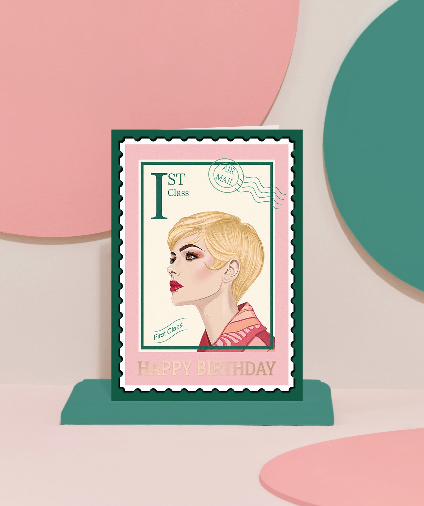 'The Gilly' Postage Stamp Pin up Card