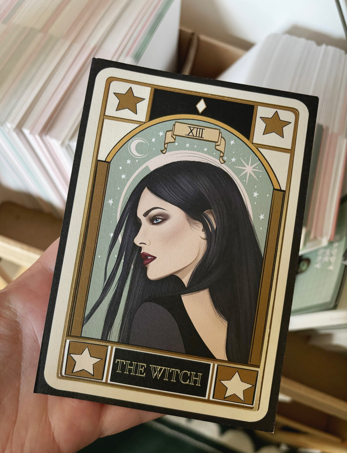Seconds sale imperfect mini art print - The Witch Tarot card
