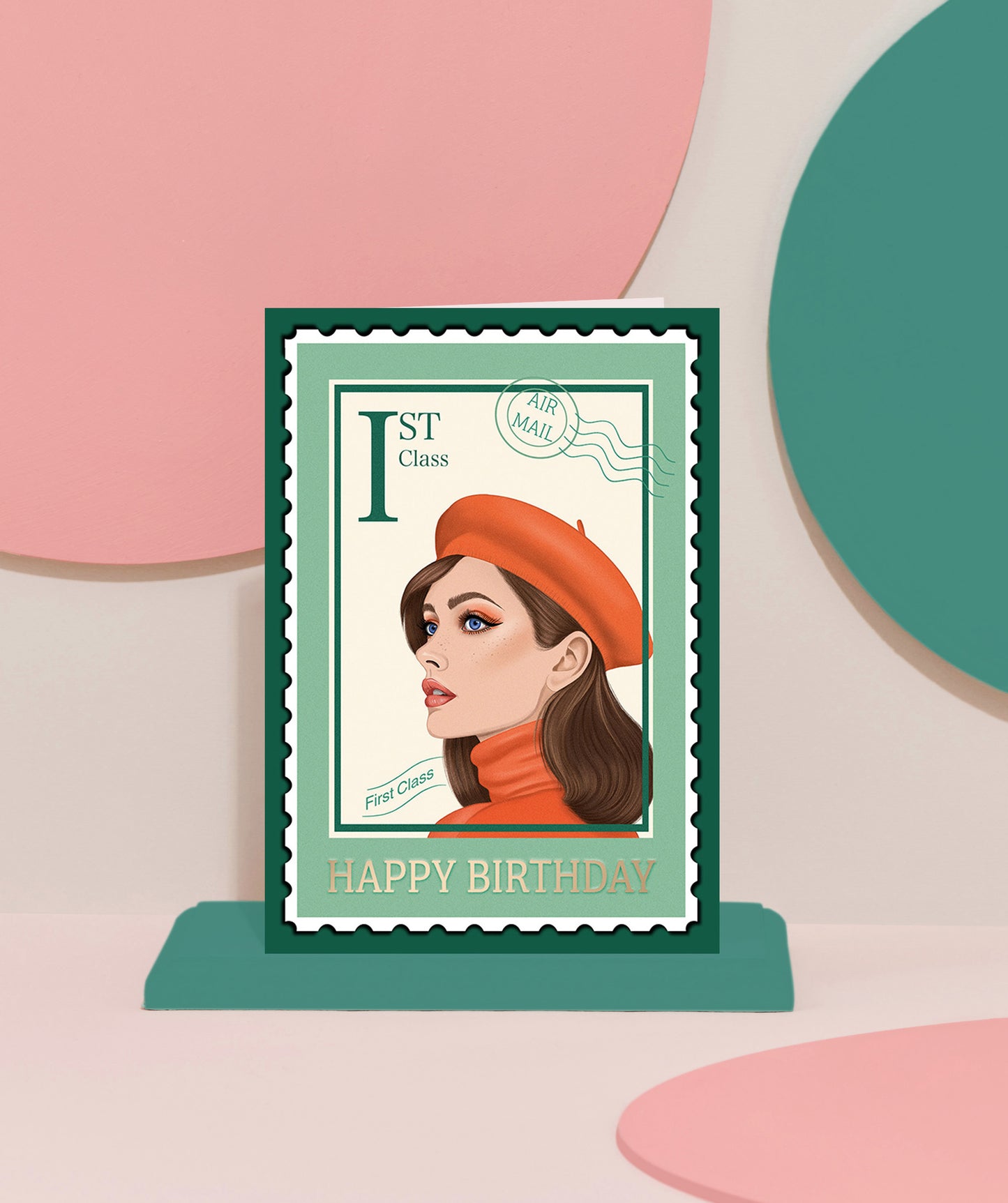 'The Sophie' Postage Stamp Pin up Card