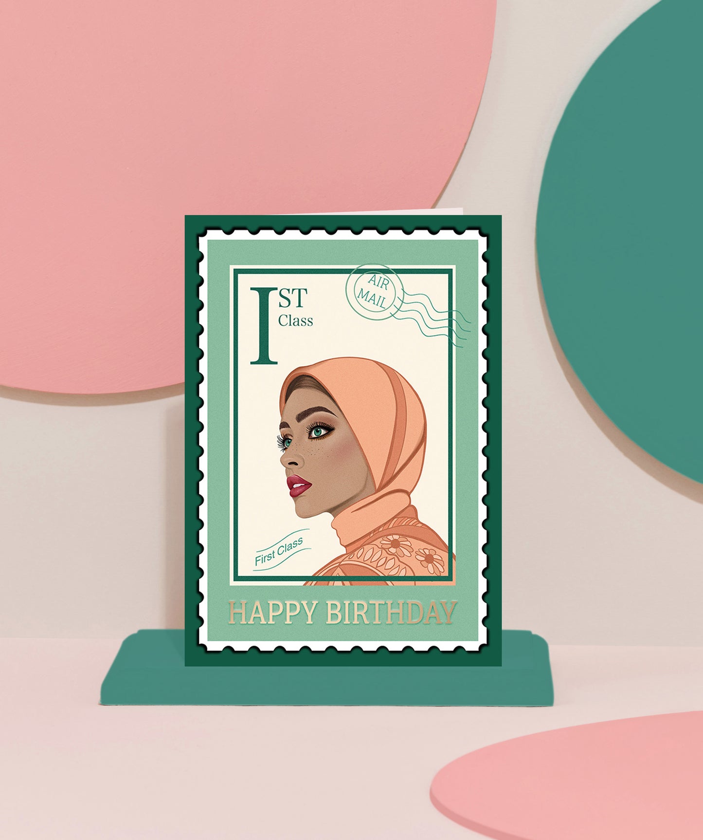 'The Jasmine' Postage Stamp Pin up Card
