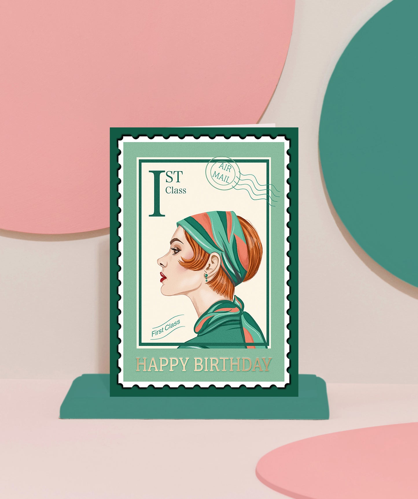 'The Myrtle' Postage Stamp Pin up Card