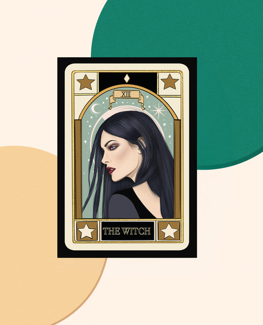 Seconds sale imperfect mini art print - The Witch Tarot card