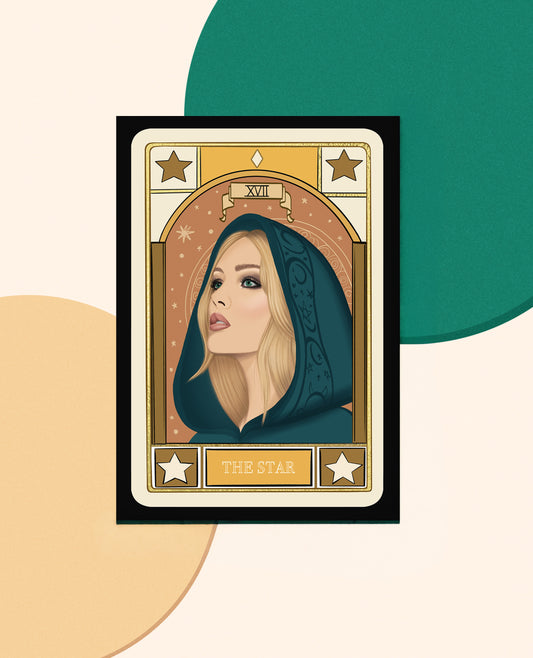 Seconds sale imperfect mini art print - The Star Tarot card
