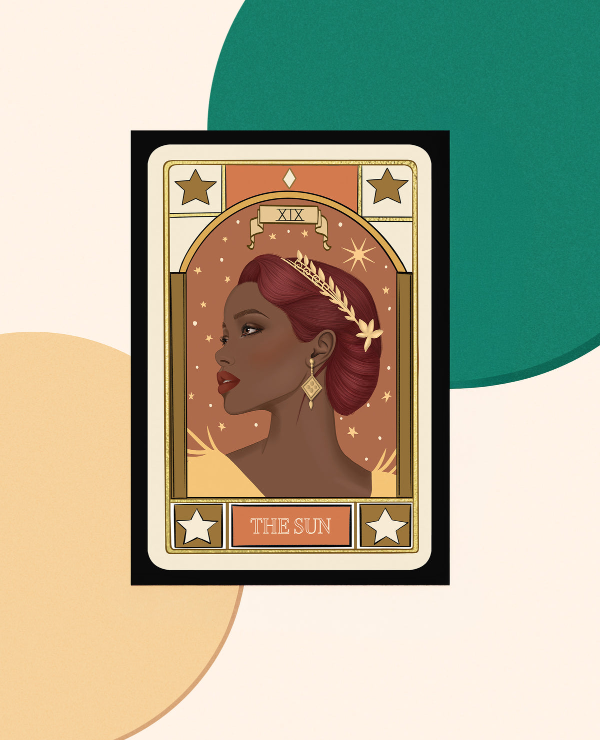 Seconds sale imperfect mini art print - The Sun Tarot card
