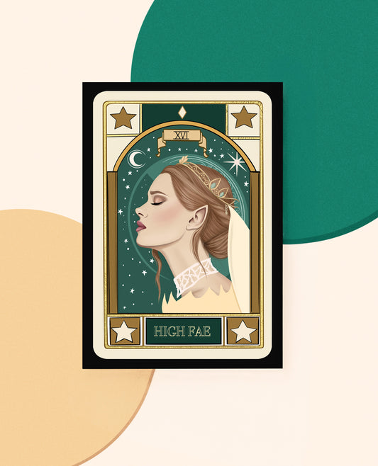 Seconds sale imperfect mini art print - The High Fae Tarot card