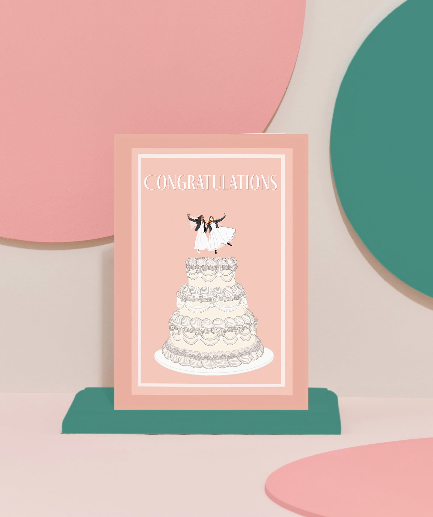 ‘Bride and bride’ congratulations card