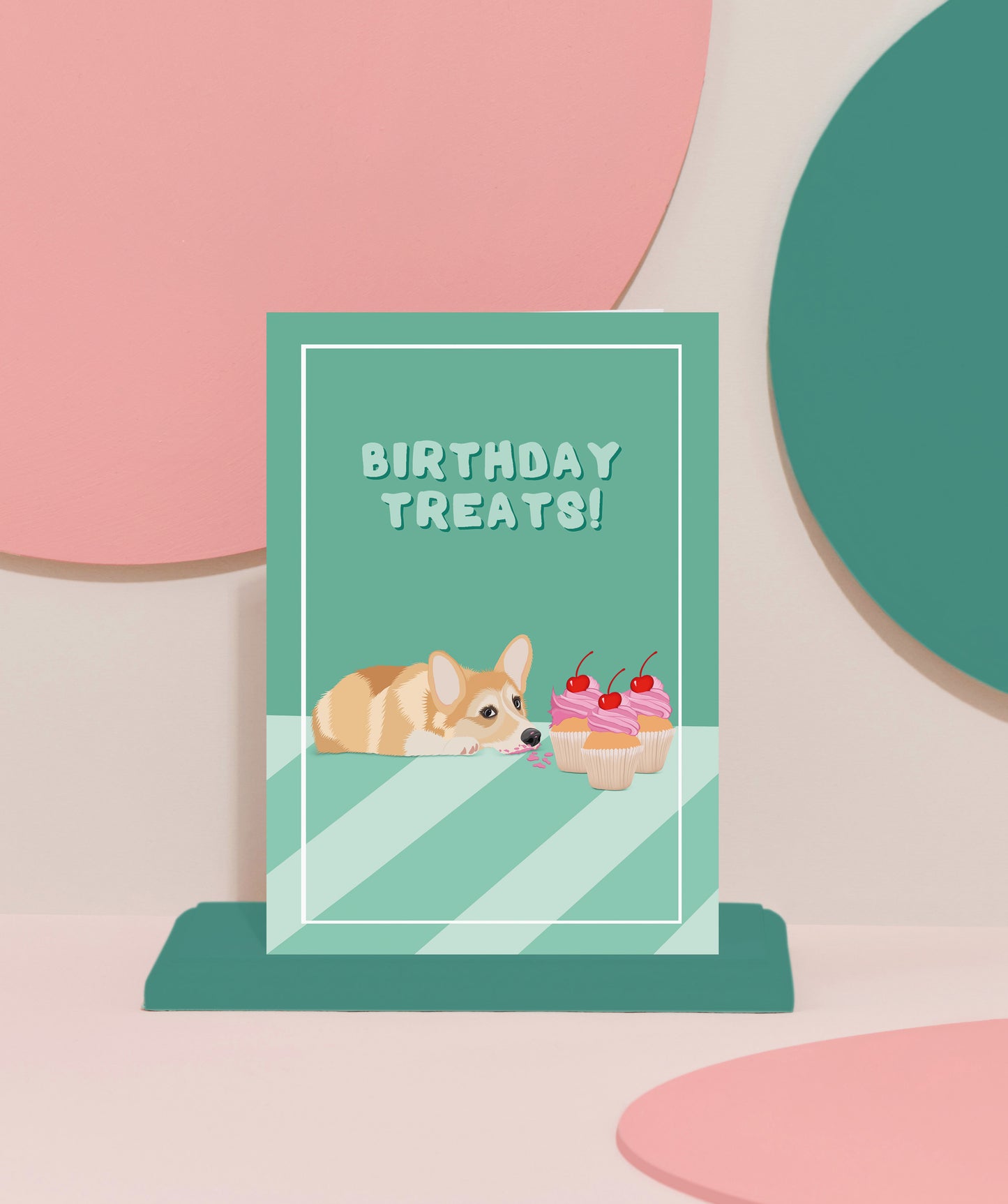 ‘Corgi and cupcakes’ card