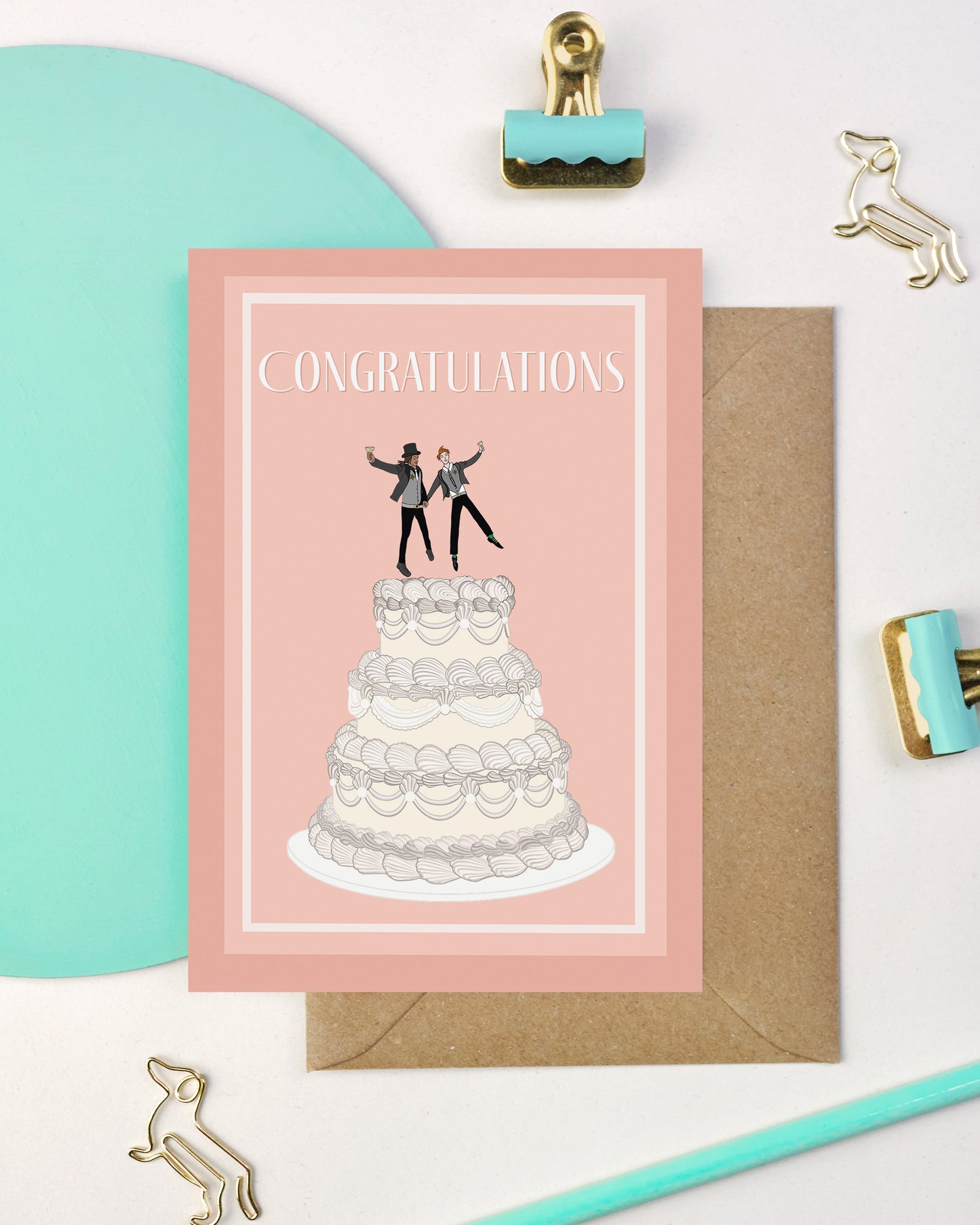 ‘Groom and groom’ congratulations card