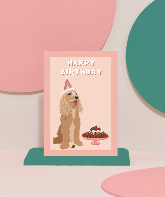 'Spaniel' Birthday card