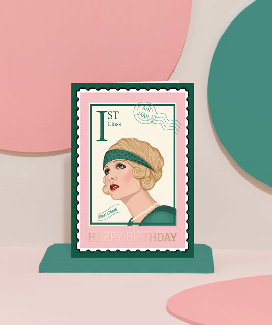 'The Zelda' Postage Stamp Pin up Card